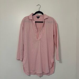 J. Crew V-Neck Slub Cotton Tunic Dress